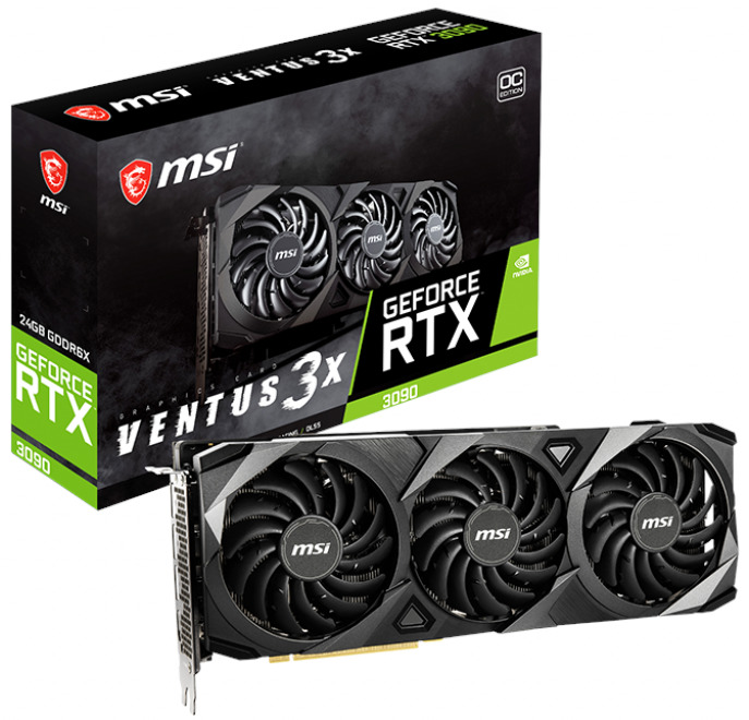 MSI GeForce RTX 3090 VENTUS 3X 24GB OC GPU image