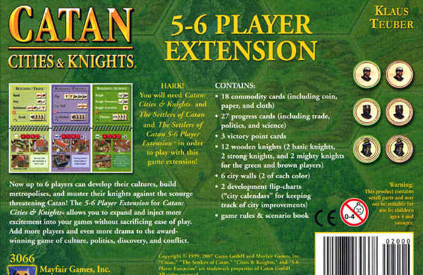 Cities & Knights of Catan expansion : 5-6 player