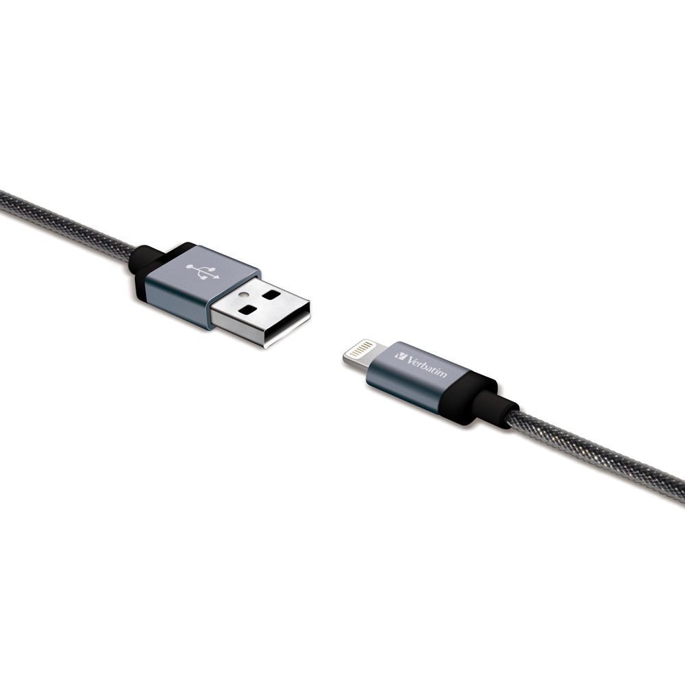 Verbatim Metallic Charge & Sync Lightning Cable - Space Grey image