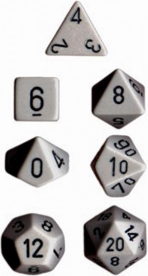 Chessex: Opaque Polyhedral Dice Set - Dark Grey/Black image