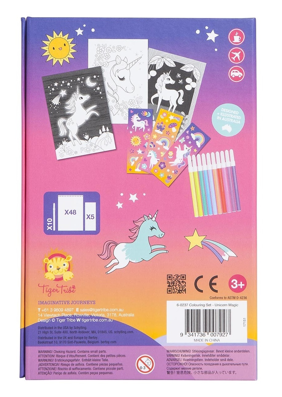 Tiger Tribe: Colouring Set - Unicorn Magic image