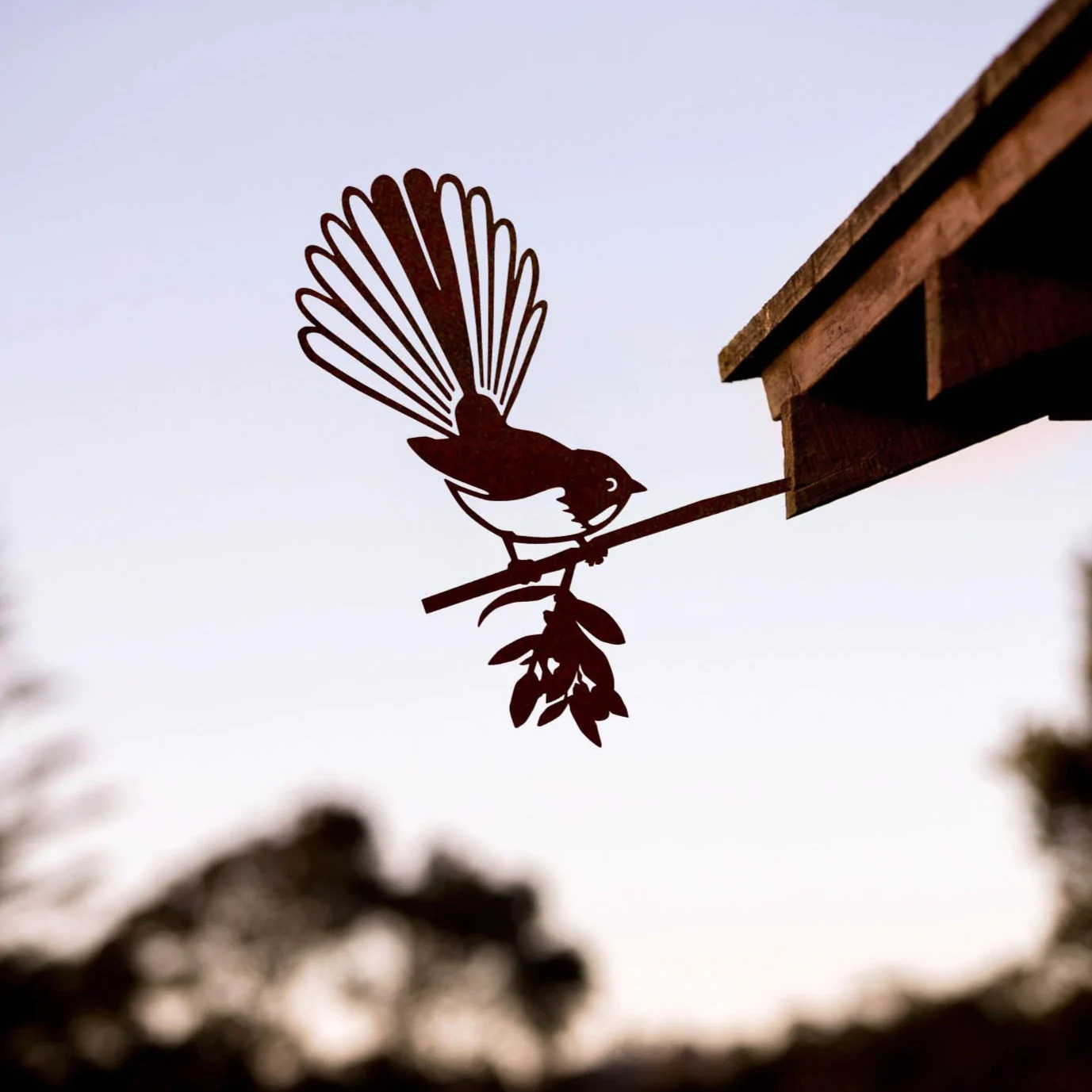 MetalBird Pīwakawaka Fantail Garden Art at Mighty Ape NZ