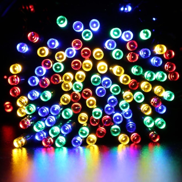 Solar String Lights - 200 LED Multicolour Fairy Lights image