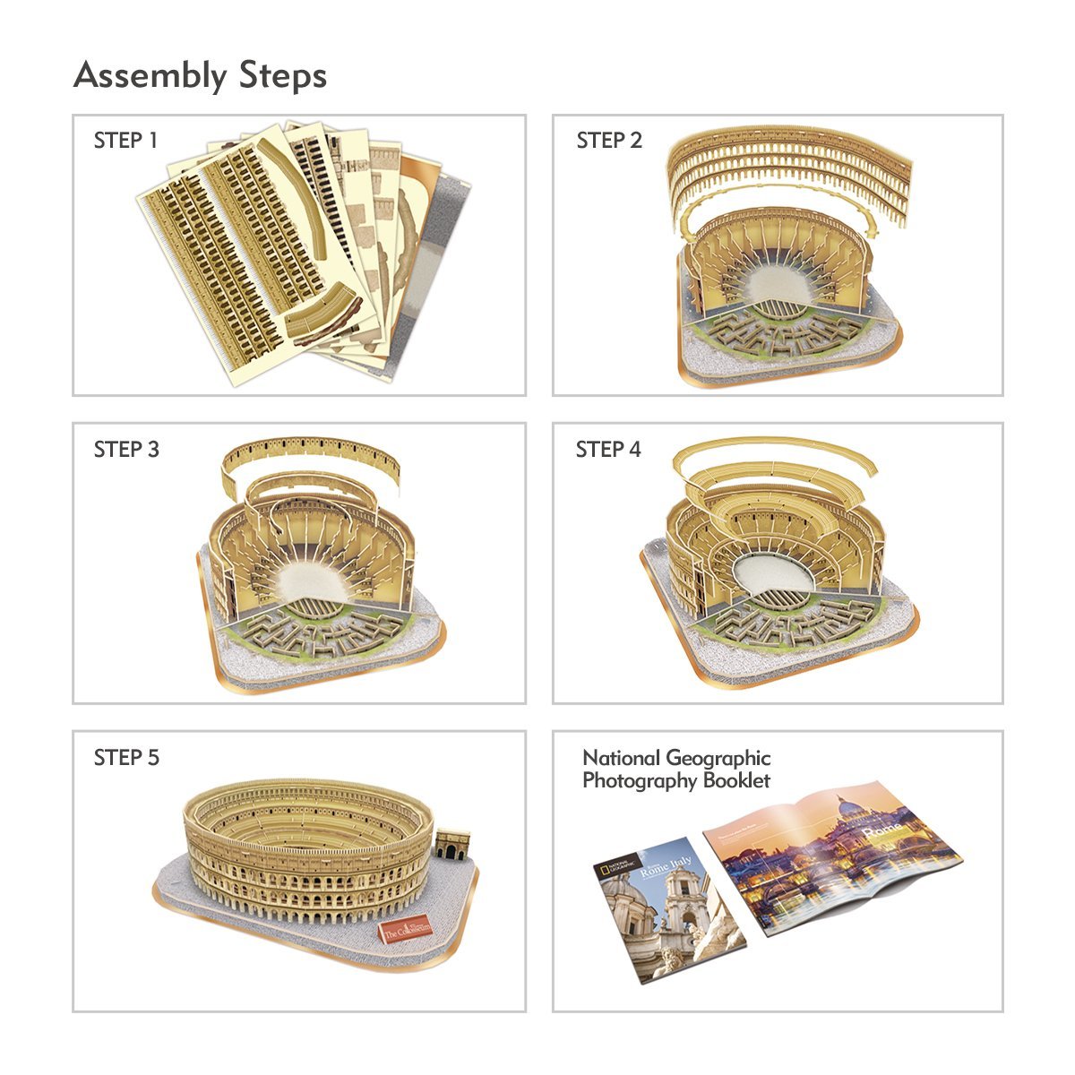 Cubic Fun: National Geographic 3D Model Puzzle - The Colosseum (Rome) image