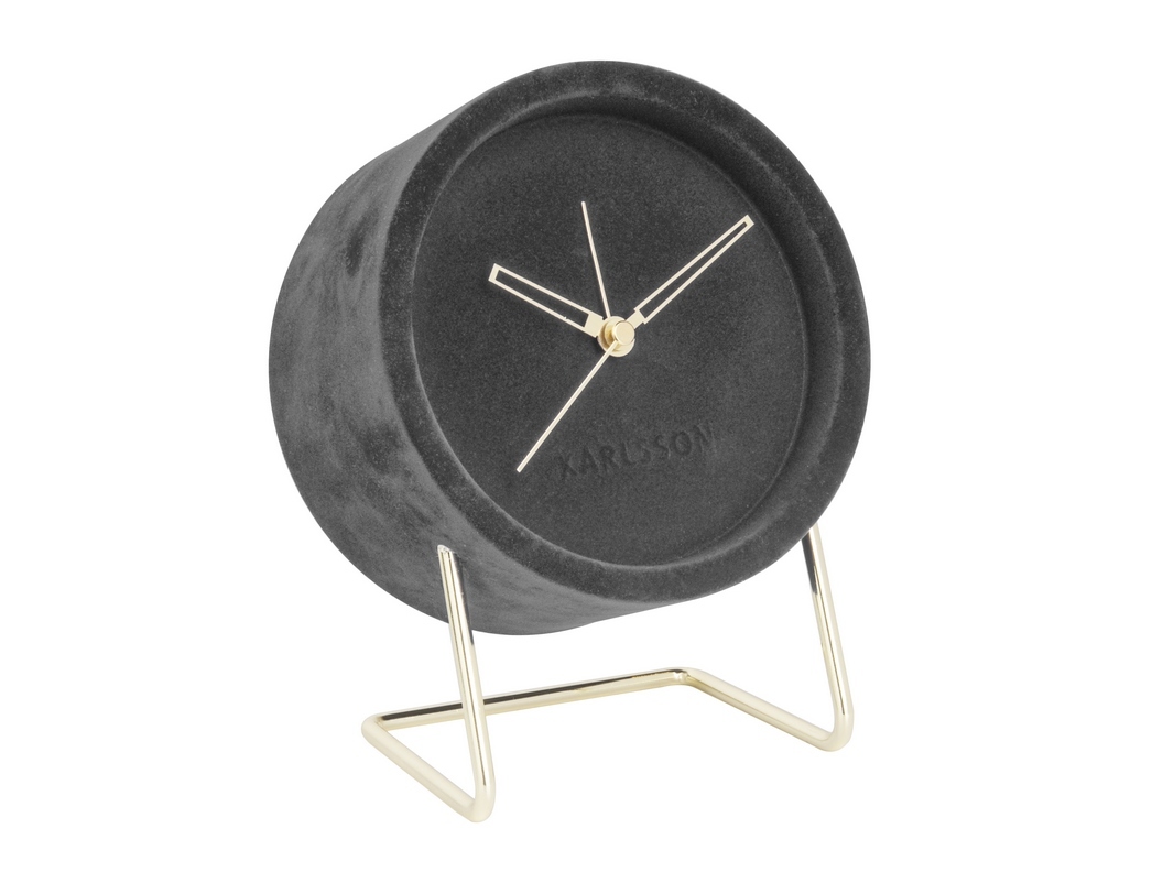 Karlsson Alarm Clock Lush Velvet (Grey) at Mighty Ape NZ