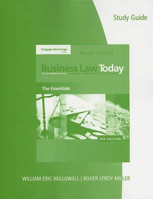 Study Guide to Accompany Business Law Today: The Essentials by Roger LeRoy Miller (Institute for University Studies, Arlington Texas) image