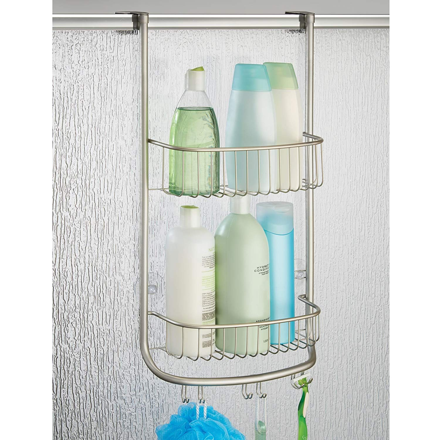 InterDesign Forma Bathroom Over Door Shower Caddy Satin at Mighty
