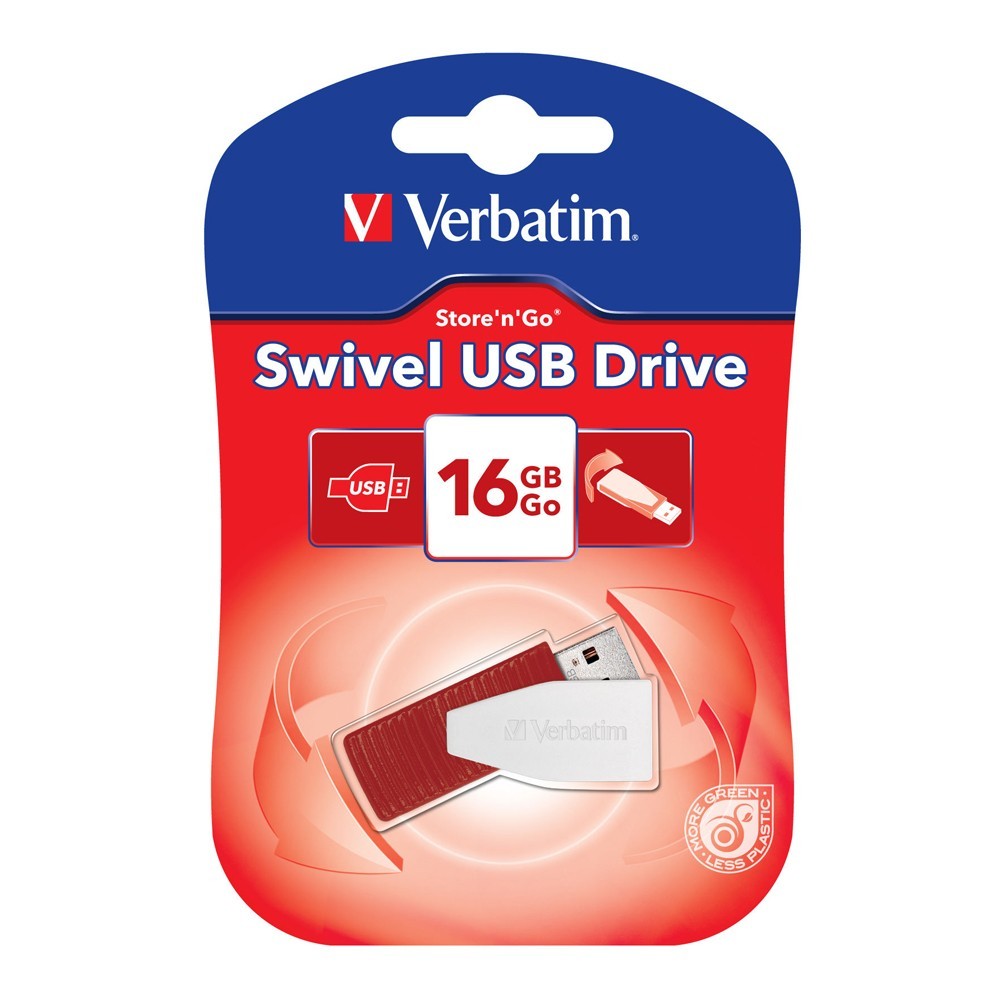 Verbatim Store'n'Go Mini Swivel USB Drive - 16GB (Red) image