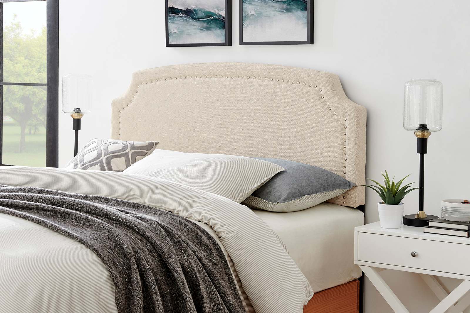 Buy ShangriLa Trinity Adjustable Studded Bed Head at Mighty Ape NZ