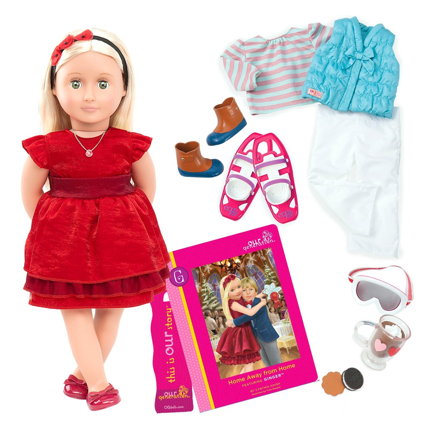 Our Generation: 18" Deluxe Doll & Book - Ginger