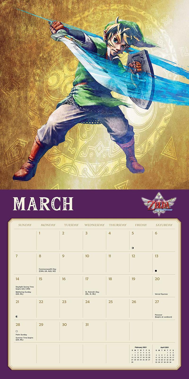 The Legend of Zelda 2021 Square Wall Calendar image