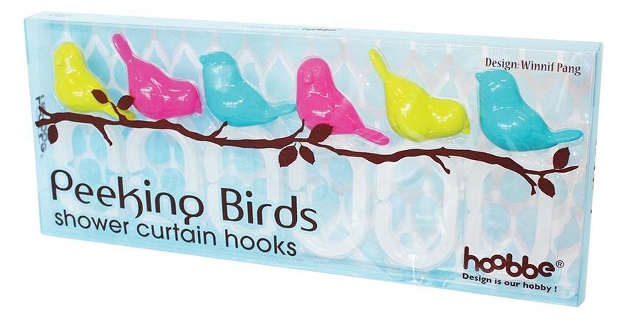 Peeking Birds Shower Curtain Hooks