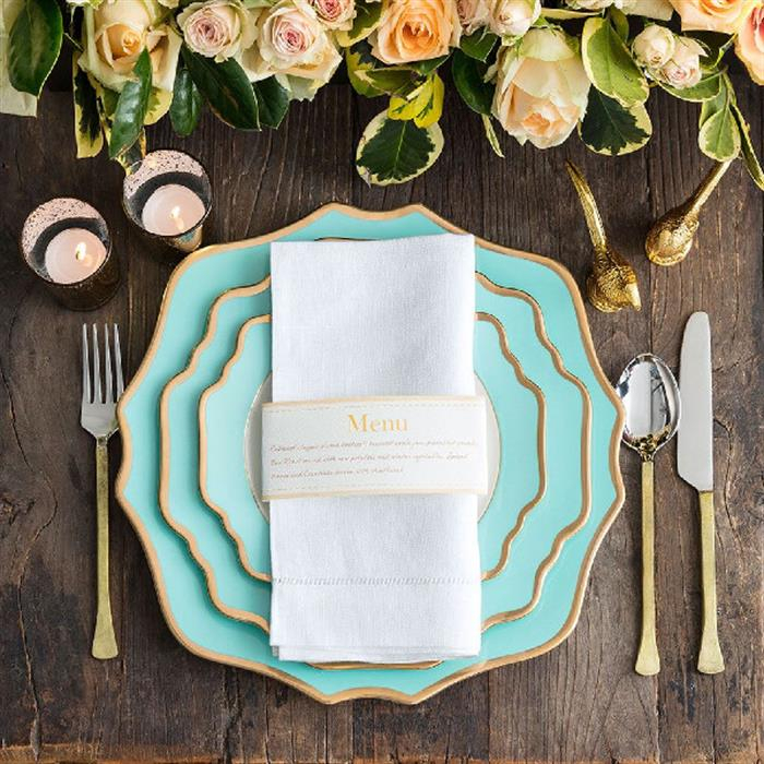 Floraison Porcelain Dinner Plate Tiffany Blue at Mighty Ape NZ