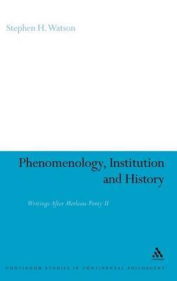 Phenomenology, Institution and History image