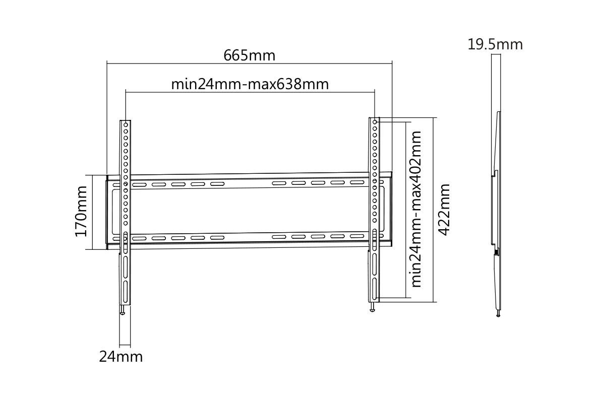 Kogan Low Profile Fixed TV Wall Mount for 32" 75" TVs at Mighty Ape NZ