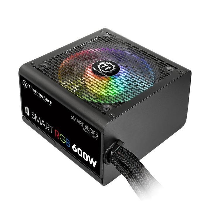 600W Thermaltake: Smart RGB Power PSU - 80 Plus; Non Modular; Fan Hub image