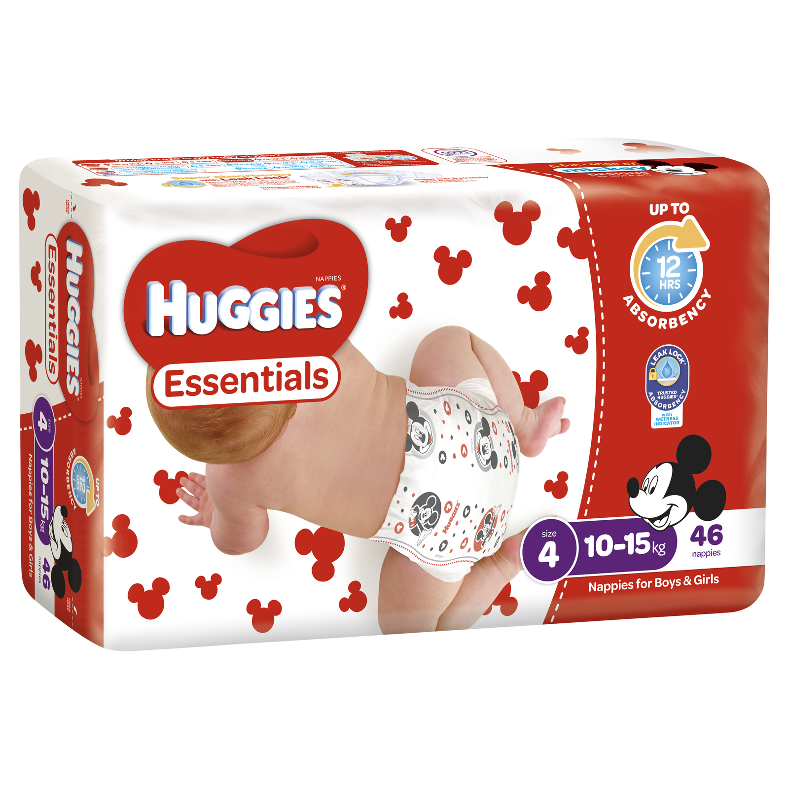 Huggies Essentials Nappies Bulk - Size 4 Toddler (46) image