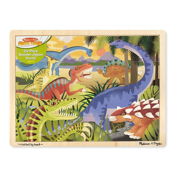 Melissa & Doug: Dinosaur Wooden Jigsaw 24pc image