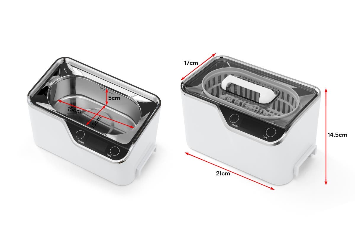 Ultrasonic Jewellery Cleaner with Touch Panel (600ml) at Mighty Ape NZ