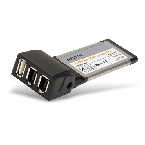 Belkin USB 2.0 & Firewire ExpressCard Combo (2x 1394a & 1x USB) image