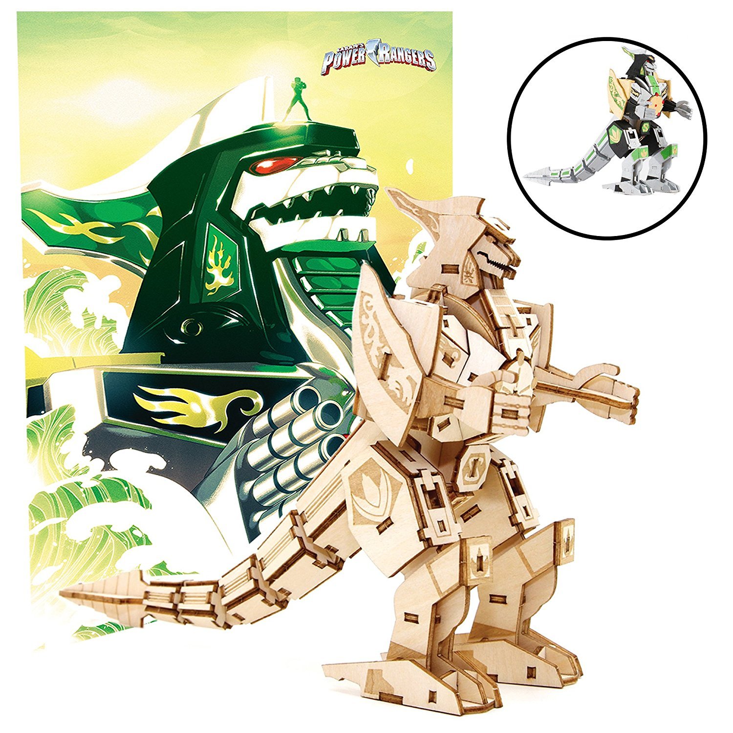 Incredibuilds: Power Rangers: Dragonzord 3D Wood Model And Poster