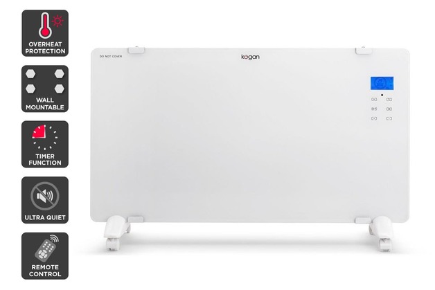 Buy Kogan 1500W White Glass Portable Electric Panel Heater at Mighty Ape NZ