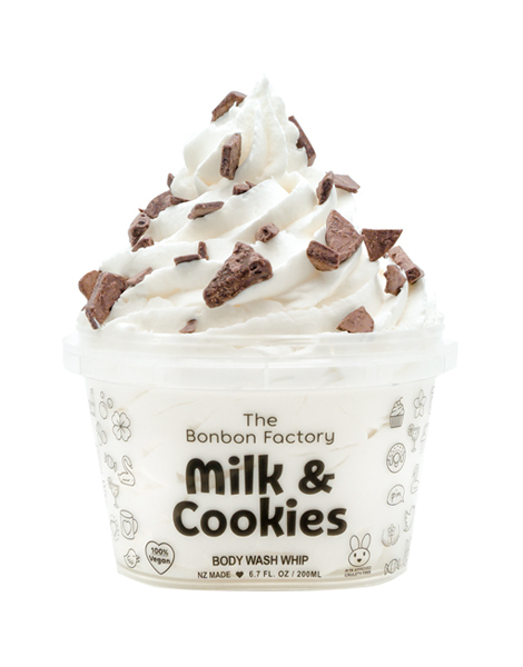 The Bonbon Factory: Body Wash Whip - Milk & Cookies (200g)