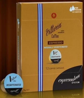 Vittoria Espresso Decaffeinated Coffee (12 Capsules) image