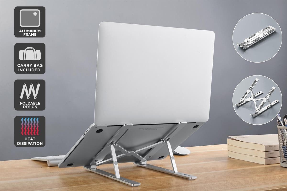 Aluminium Foldable & Portable Laptop Stand at Mighty Ape NZ
