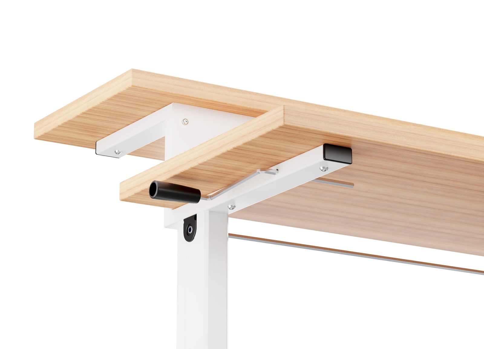 Buy Sit Stand Split Desk White/Oak ( 5 Year Warranty ) at Mighty Ape NZ
