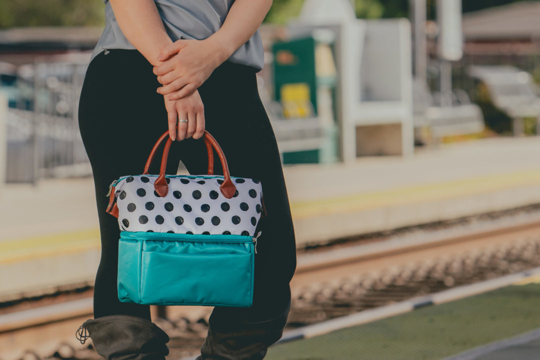 Picnic Time: Urban Lunch Bag (Polka Dots & Teal)