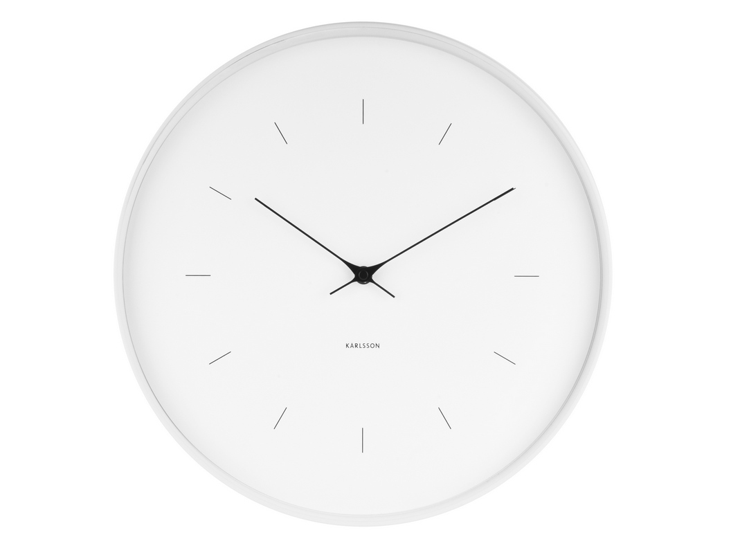 Karlsson Wall Clock Butterfly White (Large) at Mighty Ape Australia