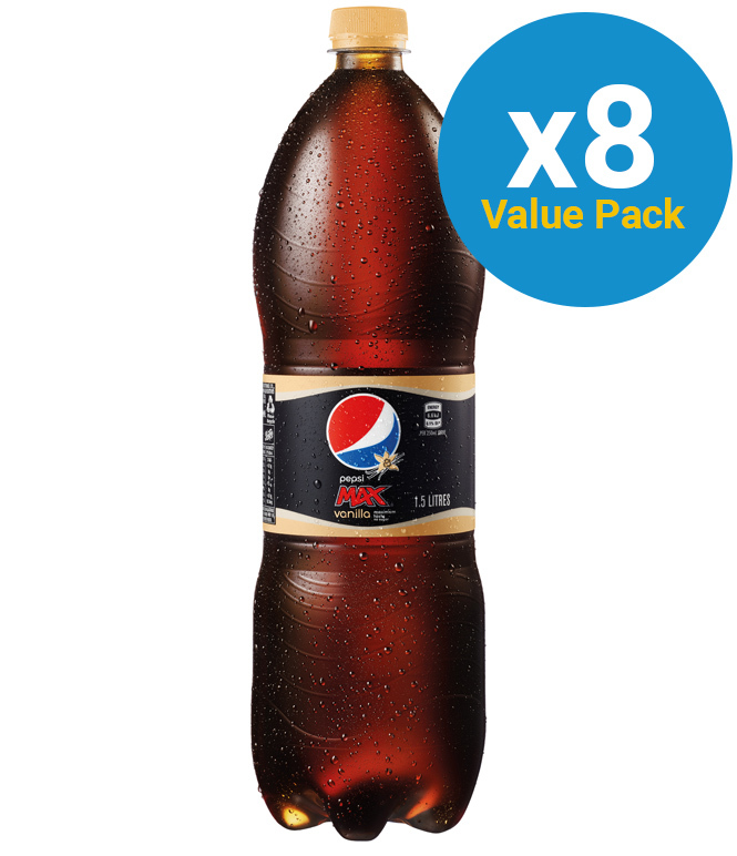 Pepsi Max Vanilla 1.5L (8 Pack) image