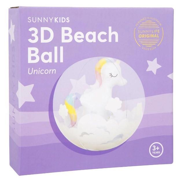 Sunnylife: 3D Inflatable Beach Ball - Unicorn image