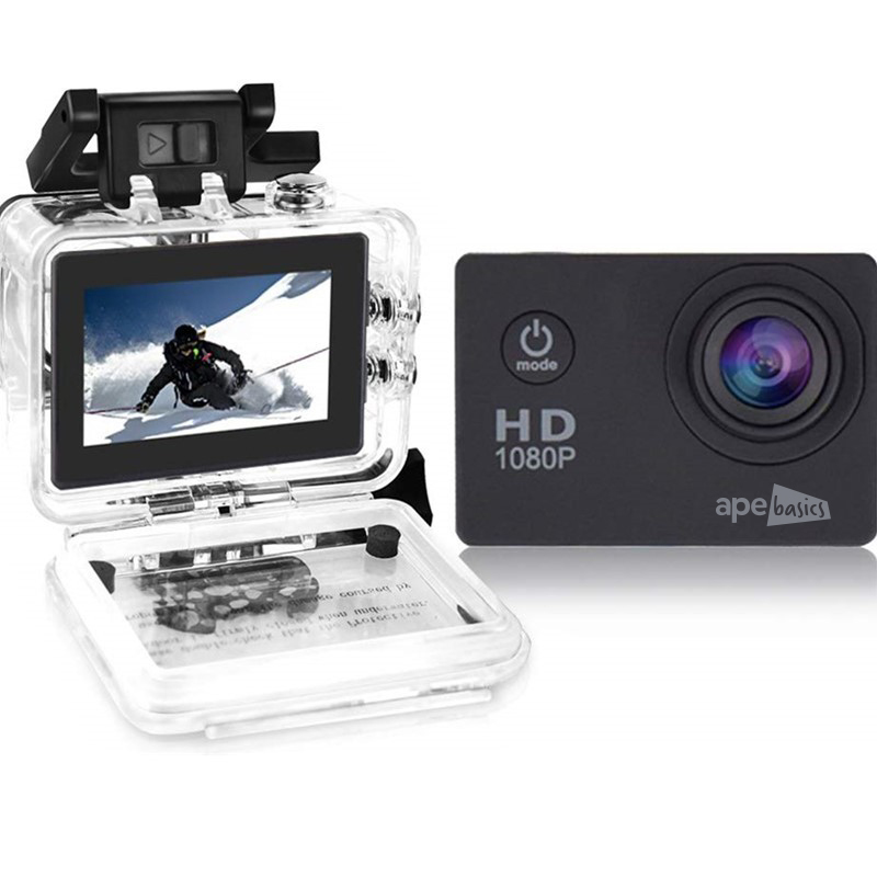 Ape Basics 1080P Waterproof Action Camera - Black image