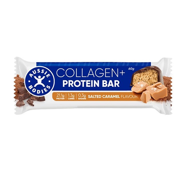 Aussie Bodies Collagen Protein Bar - Salted Caramel (12x60g) image