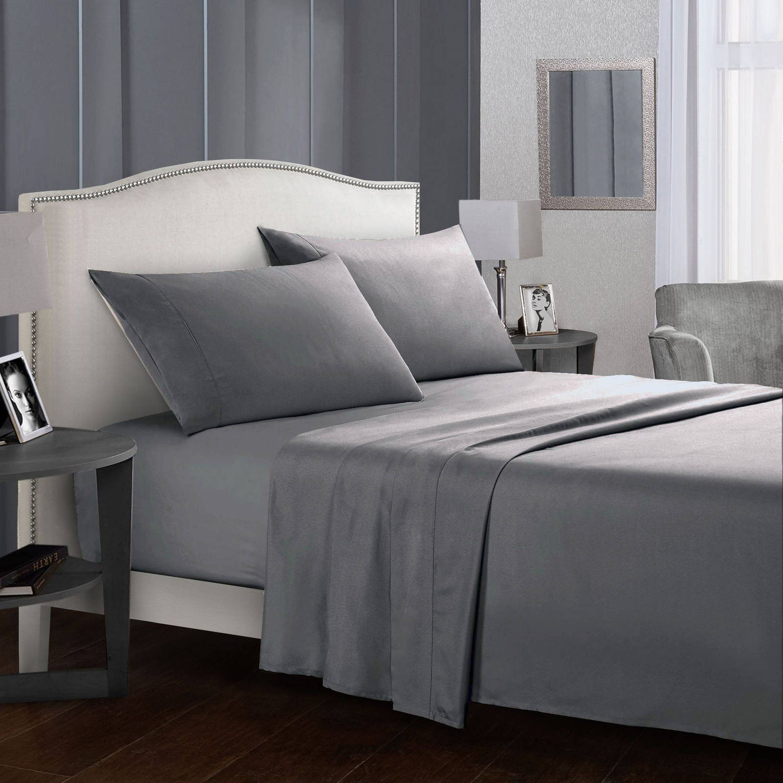 Fraser Country: Premium Microfibre King Single Bed Sheet Set - Charcoal image
