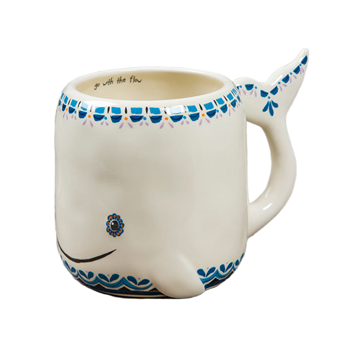 Natural Life: Ceramic Folk Mug - Go Flow Whale image