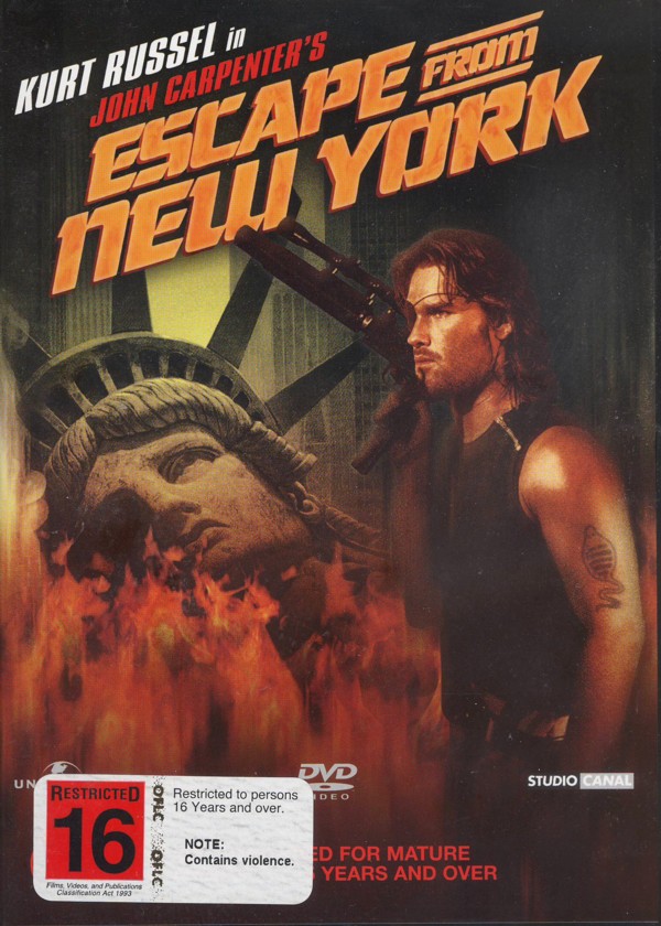 Escape from New York on DVD image