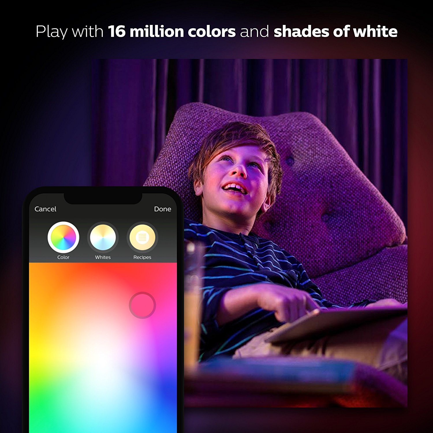Philips Hue Color/White Bulb - Edison Screw image
