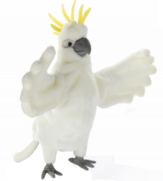 Hansa: Cockatoo – Plush Puppet (43cm)