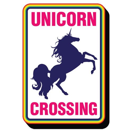 Unicorn Crossing - Funky Chunky Magnet image