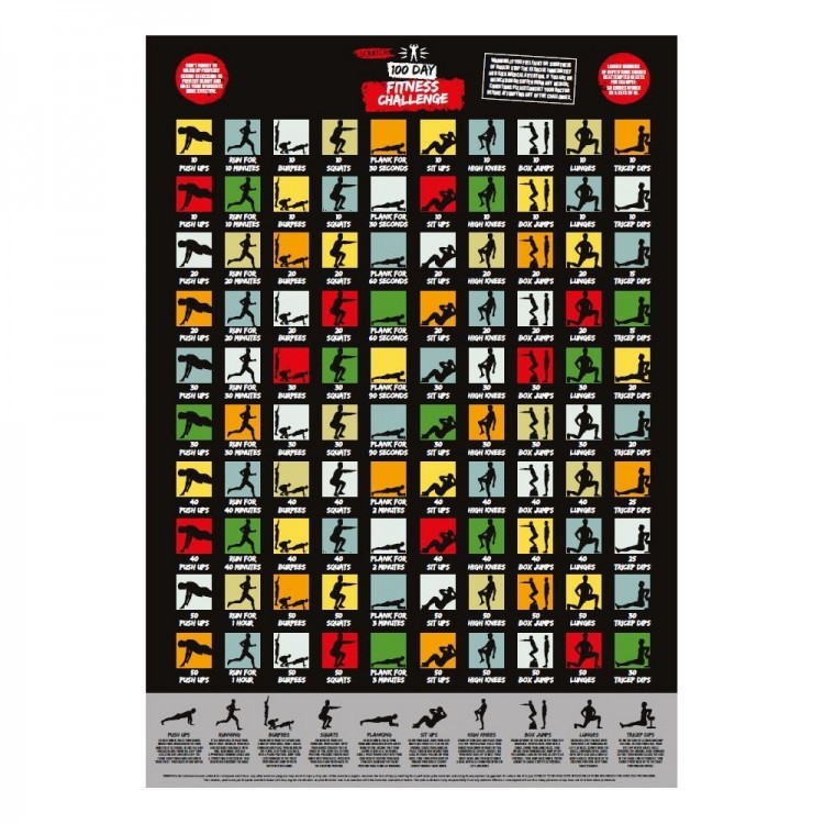 Scratch Map 100 Days Fitness Challenge at Mighty Ape Australia