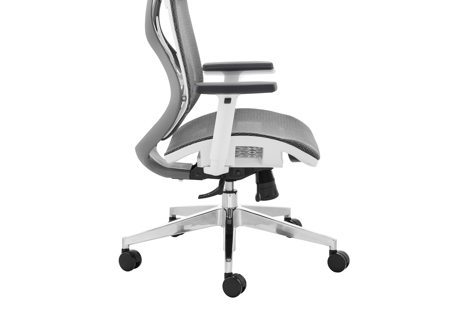 Buy Ergolux London Office Chair (White Frame, Grey) at Mighty Ape NZ