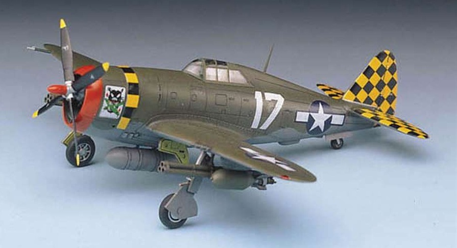 Academy P-47D T/Bolt "Razor Back" 1/72 Model Kit