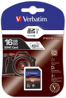 Verbatim SDHC Card 16GB (Class 10)