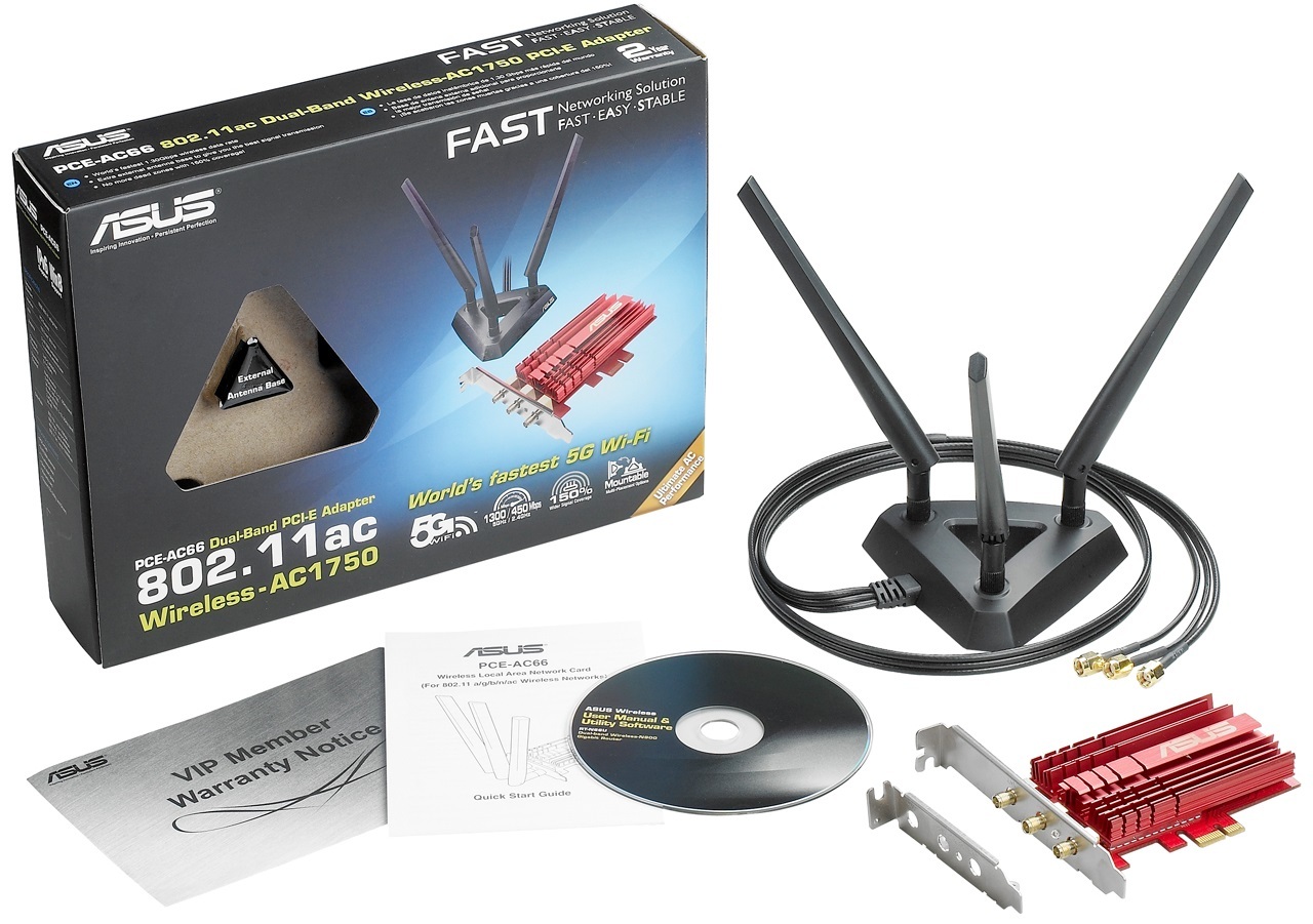 Asus PCE-AC68 802.11ac Dual-band Wireless PCI-E Adapter image