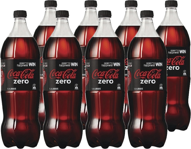 Coke Zero Soft Drink 1.5l (8 Pack) image