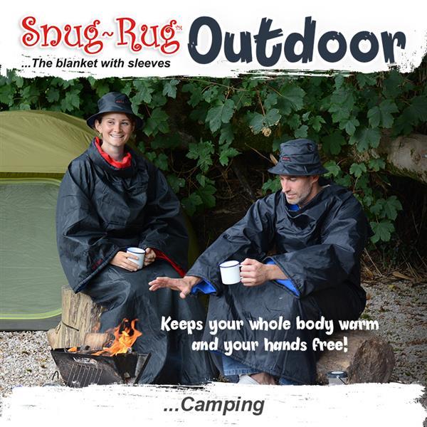 Snug-Rug: Outdoor Blanket with Hat (Black/Red)