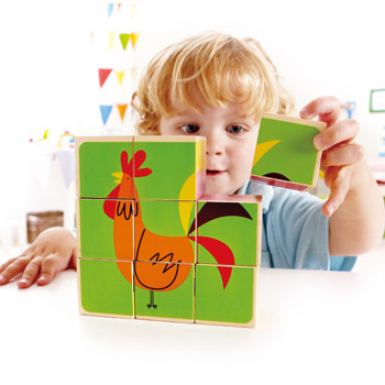 Hape: Farm Animals Wooden Block Puzzle